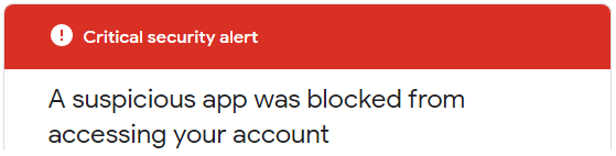 Alerte de sécurité critique