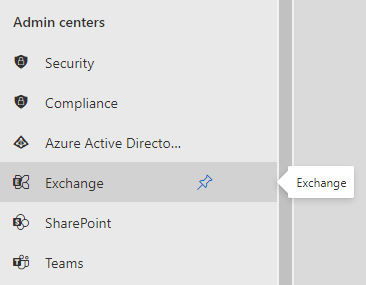 Office 365 - Centres d'administration - Exchange