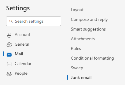courriels indésirables