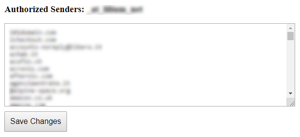 Expéditeurs autorisés
