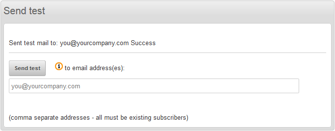 phplist - envoyer un test